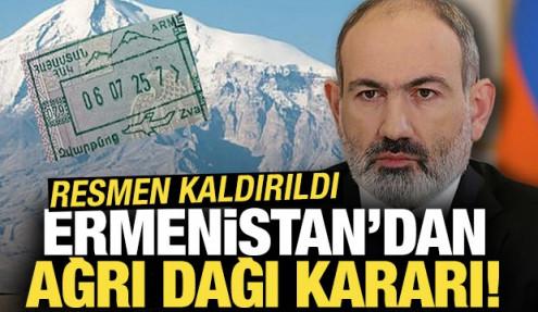 Ermenistan'dan Ağrı Dağı kararı! Resmen kaldırıldı