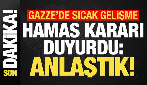 Son dakika... Hamas kritik gelişmeyi duyurdu: Anlaştık!