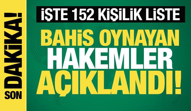 TFF bahis oynayan hakemleri açıkladı! İşte 152 kişilik liste...