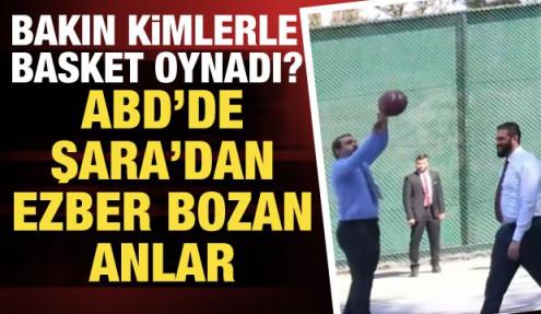 Ahmed Şara, ABD'li komutanlarla basketbol oynadı