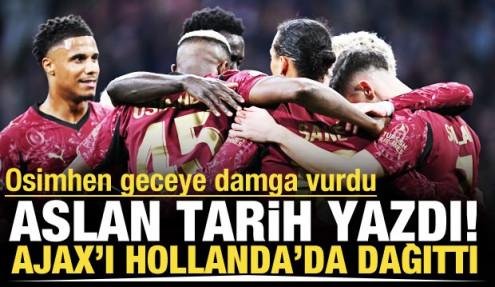 Osimhen geceye damga vurdu! Aslan Ajax'ı Hollanda'da dağıttı