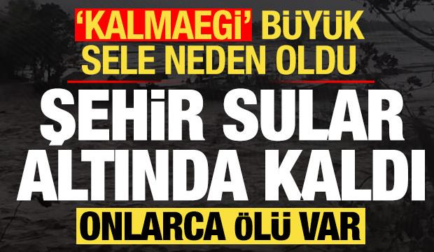 Tayfun felaketi büyük sel getirdi! Şehir sular altında kaldı onlarca ölü var...