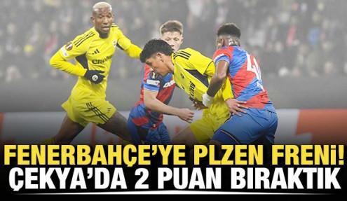 Fenerbahçe'ye Plzen freni! Çekya'da 2 puan bıraktık
