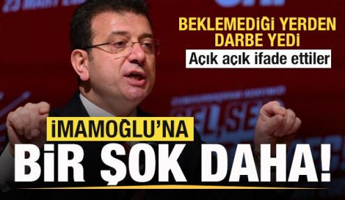Ekrem İmamoğlu'na bir şok daha! Beklemediği yerden darbe yedi! Açık açık ifade ettiler
