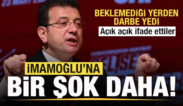 Ekrem İmamoğlu'na bir şok daha! Beklemediği yerden darbe yedi! Açık açık ifade ettiler