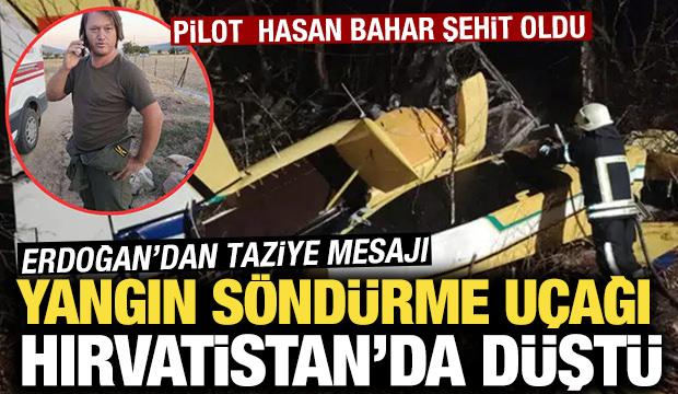 Hırvatistan'da yangın söndürme uçağı düştü! Bakan Yumaklı: Pilotumuz şehit oldu