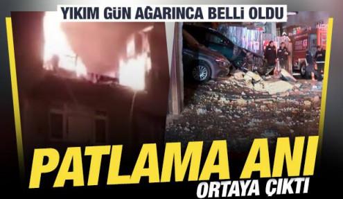 Kağıthane'de 6 katlı binadaki patlamanın izleri gün ağarınca ortaya çıktı
