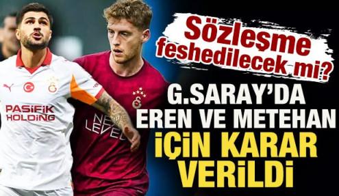 Sözleşme feshedilecek mi? Galatasaray'da Eren Elmalı ve Metehan Baltacı kararı