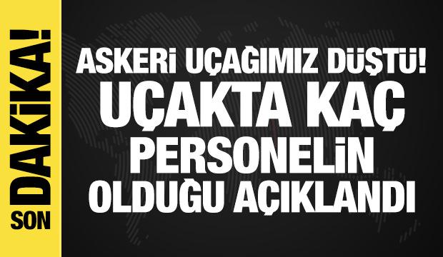 Türk askeri uçağı düştü! İçinde kaç personelin olduğu açıklandı