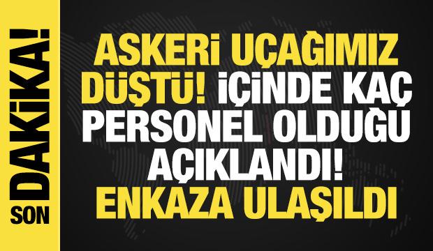 Türk askeri uçağı düştü! İçinde kaç personelin olduğu açıklandı