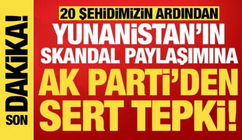 Yunanistan Hava Kuvvetleri'nin skandal paylaşımına AK Parti'den sert tepki!
