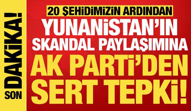 Yunanistan Hava Kuvvetleri'nin skandal paylaşımına AK Parti'den sert tepki!