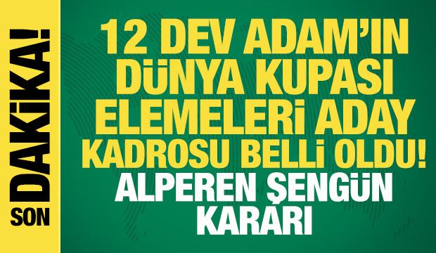 12 Dev Adam'ın Dünya Kupası Elemeleri aday kadrosu belli oldu: Alperen Şengün kararı