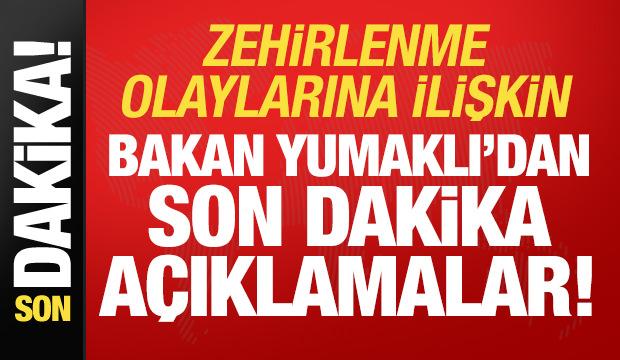 Bakan Yumaklı'dan zehirlenme vakalarına ilişkin açıklama: Sokak lezzetleri mercek altında!