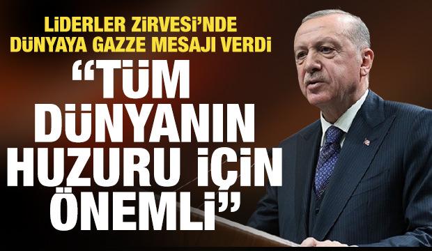 Cumhurbaşkanı Erdoğan G20 Zirvesi'nde konuştu: Gazze'deki ateşkesin devamı önemli