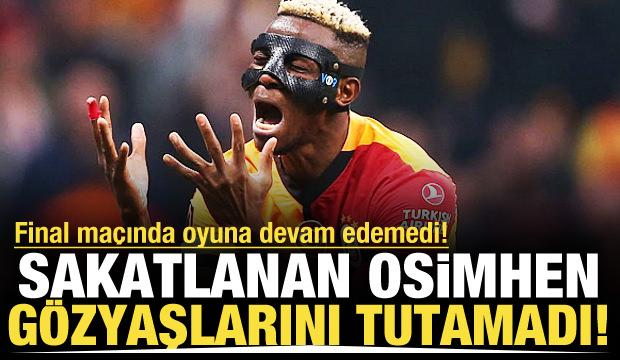 Galatasaray'a kötü haber! Sakatlanan Osimhen gözyaşlarını tutamadı