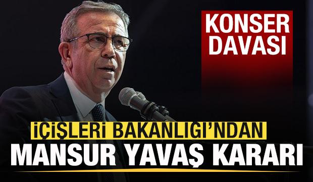 Son dakika:  İçişleri Bakanlığı'ndan Mansur Yavaş kararı