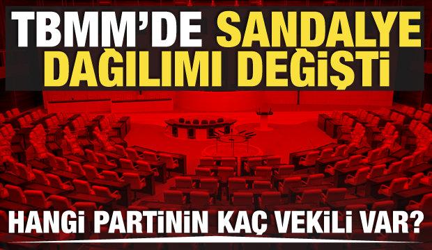 TBMM'de sandalye dağılımı değişti! Bağımsız vekil sayısı düştü