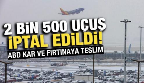 ABD kar ve fırtınaya teslim: 2 bin 500 uçuş iptal edildi