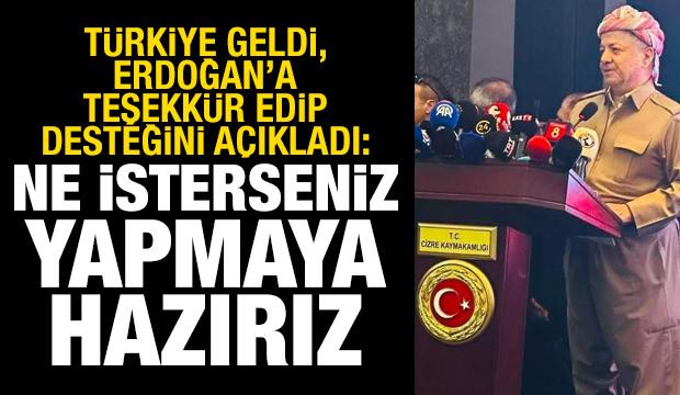 Barzani'den Erdoğan'a "Terörsüz Türkiye" teşekkürü: Ne isterseniz yapmaya hazırız