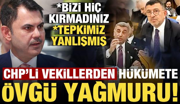 CHP'li milletvekilleri Veli Ağbaba ve Gürsel Erol'dan hükümete övgü dolu sözler!