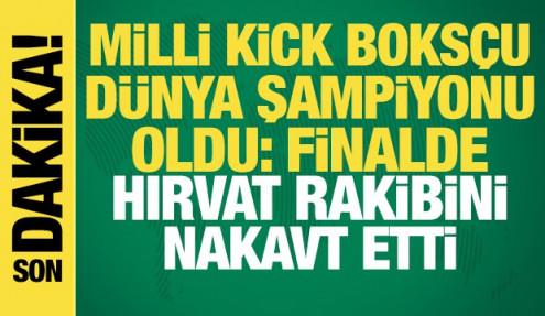 Milli kick boksçu dünya şampiyonu oldu: Finalde Hırvat rakibini devirdi