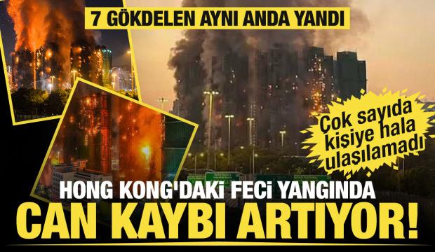 Son dakika... Hong Kong'da 2000 konutluk devasa yangın: Binalar alev topuna döndü! 