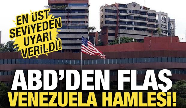 ABD'den flaş Venezuela hamlesi: En üst seviyeden uyarı verildi