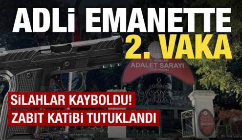 Adli emanette ikinci vaka! Adalar Adliyesi'nde 12 silah kayboldu: Zabıt katibi tutuklandı