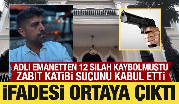 Adli emanetten 12 silah kaybolmuştu: Zabıt katibi suçunu itiraf etti
