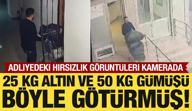 Büyükçekmece Adliyesi'ndeki hırsızlık görüntüleri ortaya çıktı
