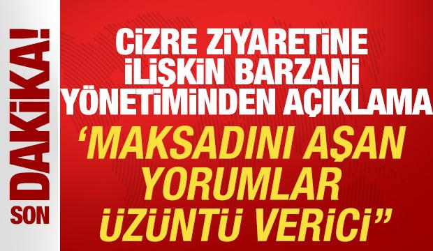 Cizre ziyaretine ilişkin Barzani yönetiminden açıklama: 'Maksadını aşan yorumlar atıldı'