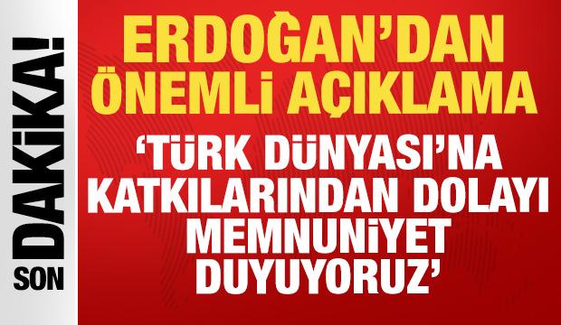 Erdoğan'dan önemli açıklama: Macaristan'ın, Türk Dünyası'na katkılarından dolayı memnunuz