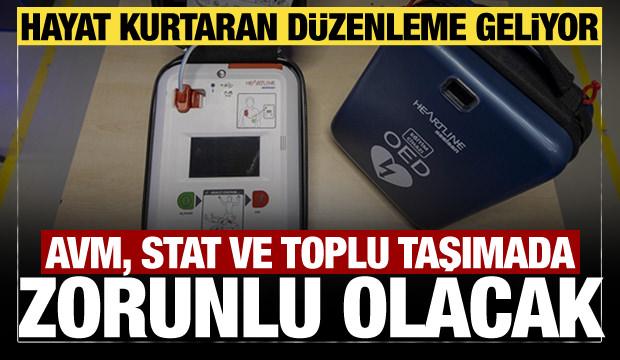 Hayat kurtaran yönetmelik yürürlükte: AVM, stat ve toplu taşımada 'şok cihazı' şartı