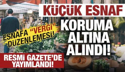 Küçük esnafa 'vergi' düzenlemesi! Resmi Gazete'de yayımlandı