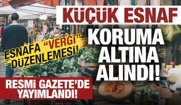 Küçük esnafa 'vergi' düzenlemesi! Resmi Gazete'de yayımlandı