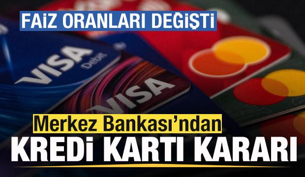 Merkez Bankası'ndan kredi kartı kartı! Faiz oranları değişti