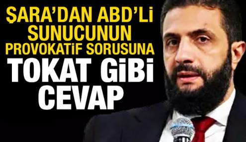 Şara'dan ABD'li sunucuya tokat gibi cevap: Kimin terörist olduğunu dünya gördü