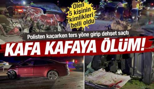 Çanakkale'de cinayet gibi kaza! Kovalamacada 5 ölü