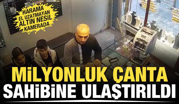 Harama el uzatmadılar! Milyonluk &ccedil;antayı bulan altın nesil kamerada