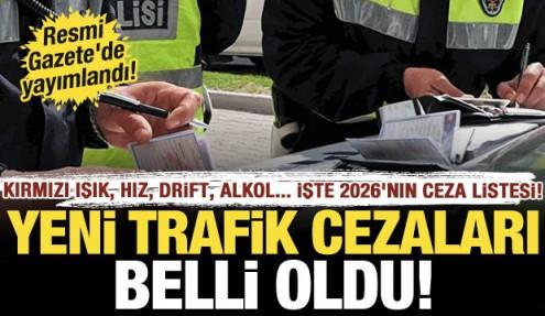 Kırmızı ışık, hız, drift, alkol: İşte 2026'nın ceza listesi! Trafikte yeni dönem başladı! 