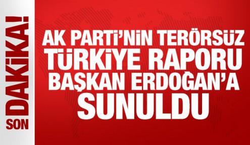 Son Dakika: AK Parti’nin Terörsüz Türkiye raporu Erdoğan’a sunuldu