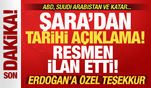 Son dakika: Şara resmen ilan etti! Erdoğan'a özel teşekkür! ABD, Suudi Arabistan, Katar...