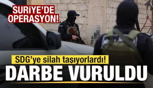 Suriye'de operasyon! SDG’ye silah taşıyorlardı! Kıskıvrak yakalandılar