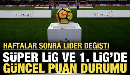 Zirvede sıralama değişti: Süper Lig ve 1. Lig'de güncel puan durumu