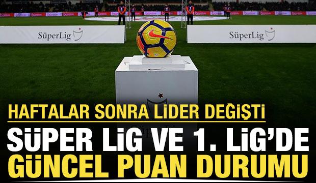 Zirvede sıralama değişti: S&uuml;per Lig ve 1. Lig'de g&uuml;ncel puan durumu