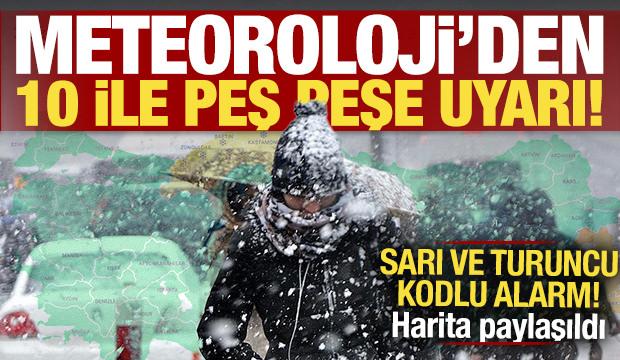 3 ile turuncu, 7 ile sarı kodlu uyarı! Meteoroloji'den yoğun kar alarmı: 'Dikkatli olun' 
