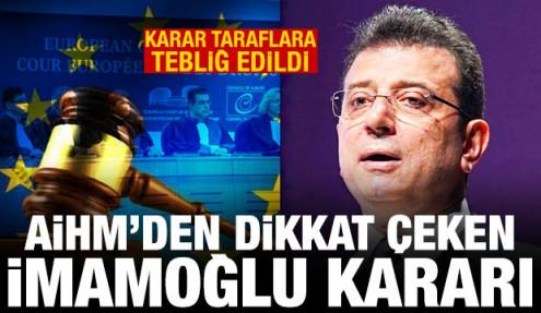 AİHM'den dikkat çeken İmamoğlu kararı! Mahkeme tarihinde çok nadir görülen gelişme