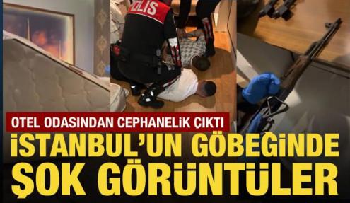 Beşiktaş’ta otel odasına baskın; yatağın altından kalaşnikof çıktı