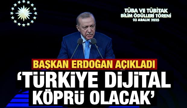 Son Dakika... Erdoğan a&ccedil;ıkladı: T&uuml;rkiye dijital k&ouml;pr&uuml; olacak!